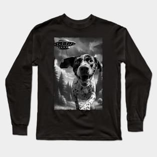 German Shorthaired Pointers Dog UFO Stylish Statement Tee Collection Long Sleeve T-Shirt